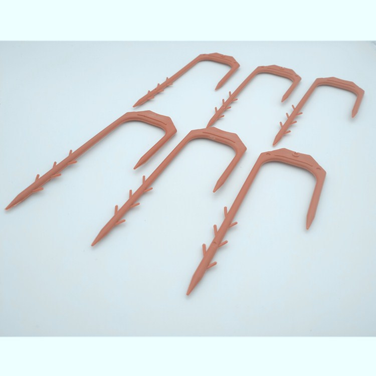 温室大棚微喷带滴灌带固定器叉子配件农用塑料压水管防止游动