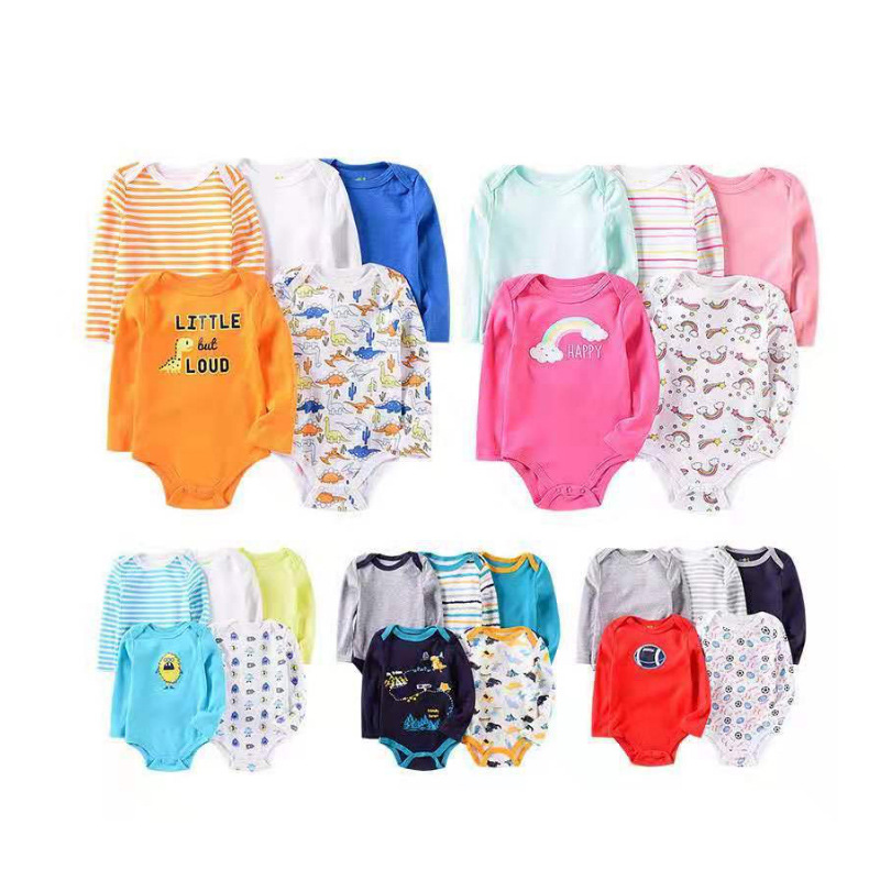 Spring and autumn combed cotton ins baby...