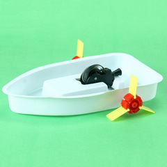 科技小發明手工製作明輪船材料包 兒童物理實驗玩具自製DIY科教玩