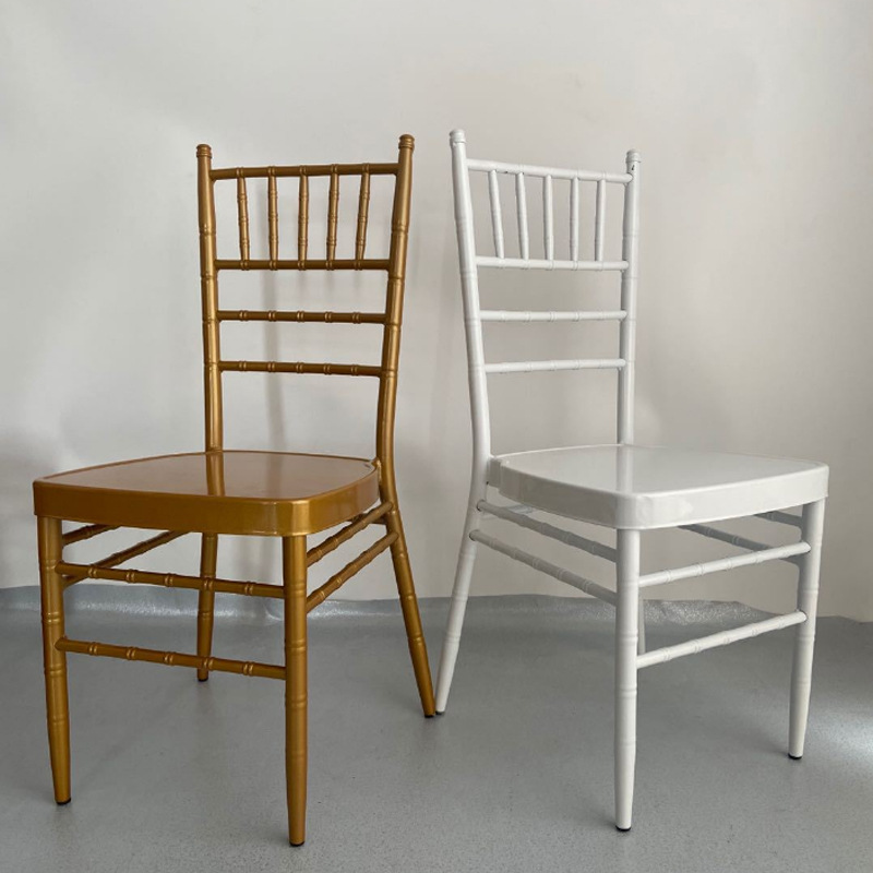 Outdoor chair white dining chair iron dining chair, bamboo and chip wedding chair outdoor chair, golden chair wedding hotel chair