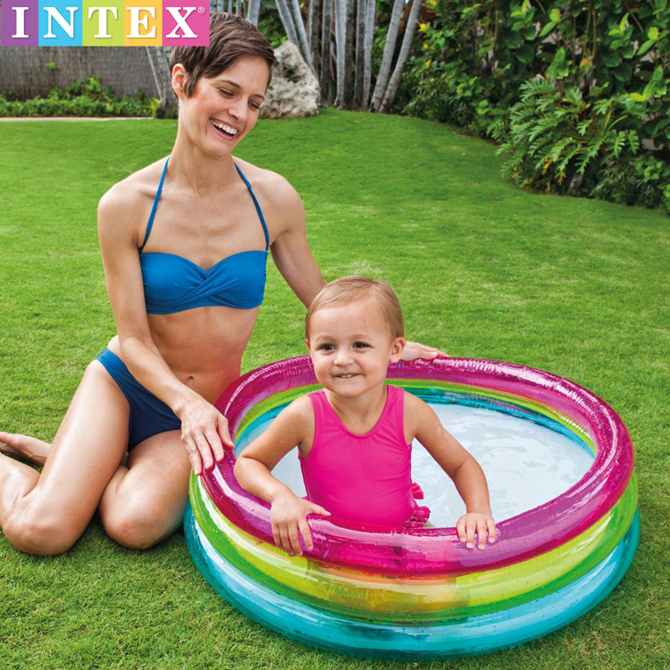Original Inflatable Swimming Pool Round Paddling Pool Infant Bathtub Sandpool Ocean Ball Pool 57104