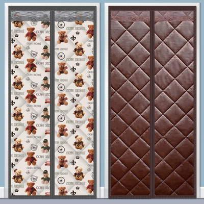 棉冬季門簾 保暖擋風空調門簾 家用加厚防寒防風隔斷保暖保溫自吸