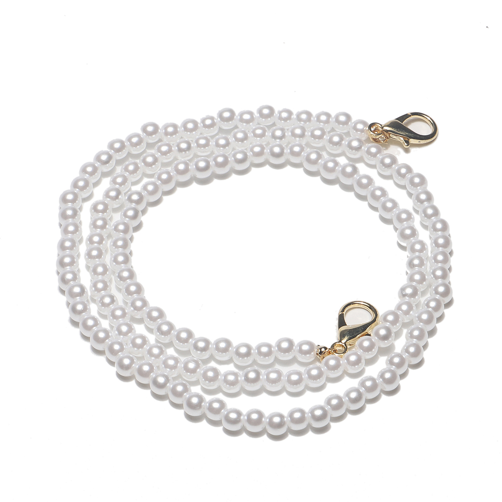 Metal Material Real Gold Plated Clasp Pearl Handmade Chain Mask Chain Fashion Glasses Chain