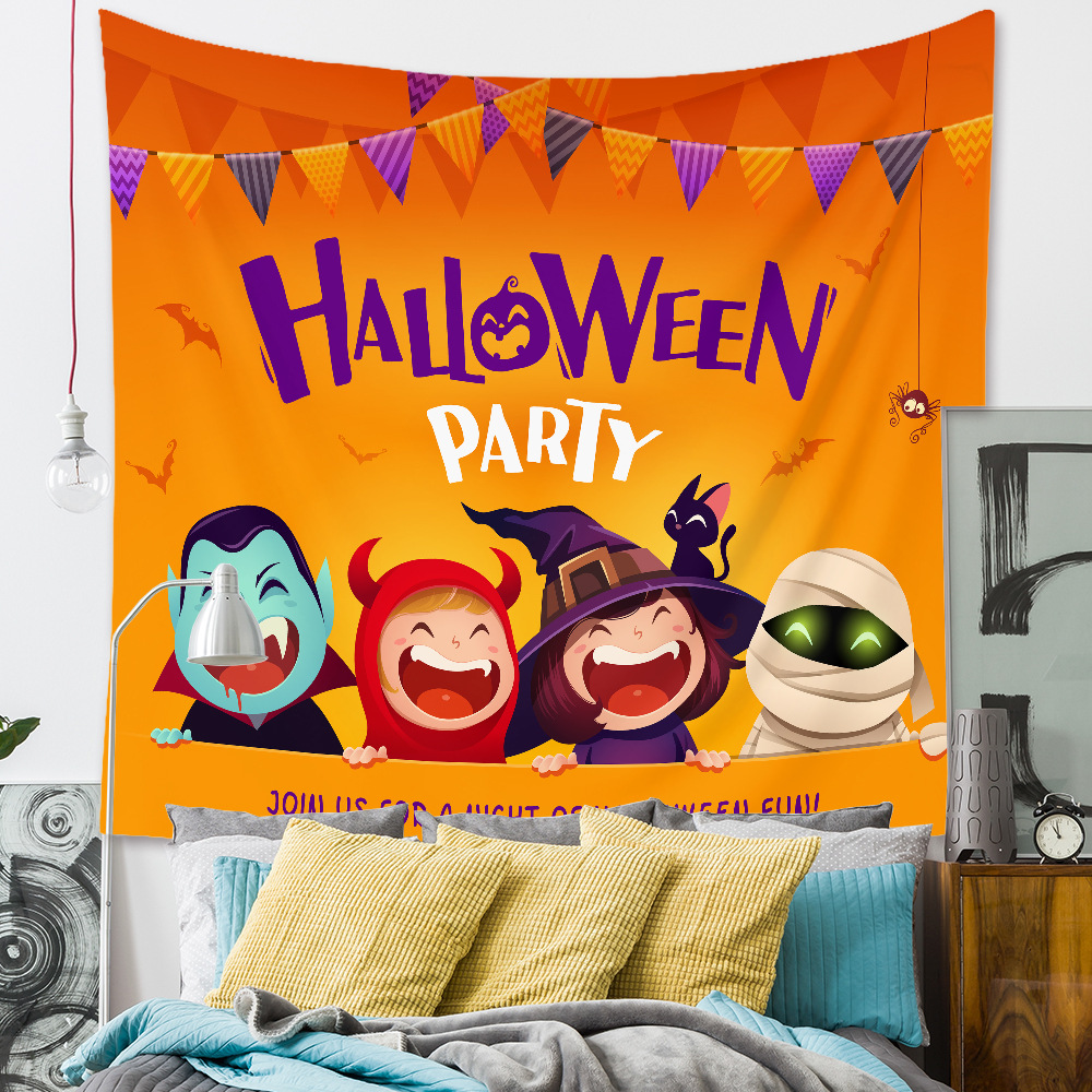 Halloween Room Wall Decoration Background Cloth Fabric Painting Tapestry Wholesale Nihaojewelry display picture 54