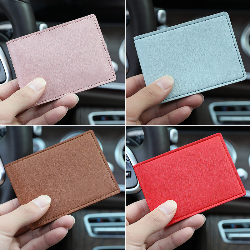 Driver's License Leather Case Female Car Driving Document Clip Cartoon DIYProtective Cover Motor Vehicle Document No Imprint