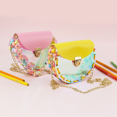 幻彩儿童diy创意手工公主包亲子幼儿园益智收纳包手提包代发1224