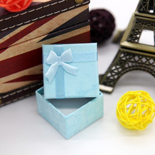 New hardened square pearlescent ring box jewelry box jewelry box latte art gift jewelry necklace box