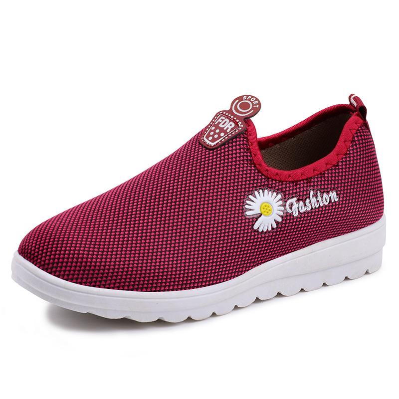 Ladies Athletic Shoes Tennis Shoes Sneakers Fabric Lightweight Footgear_voghion.com