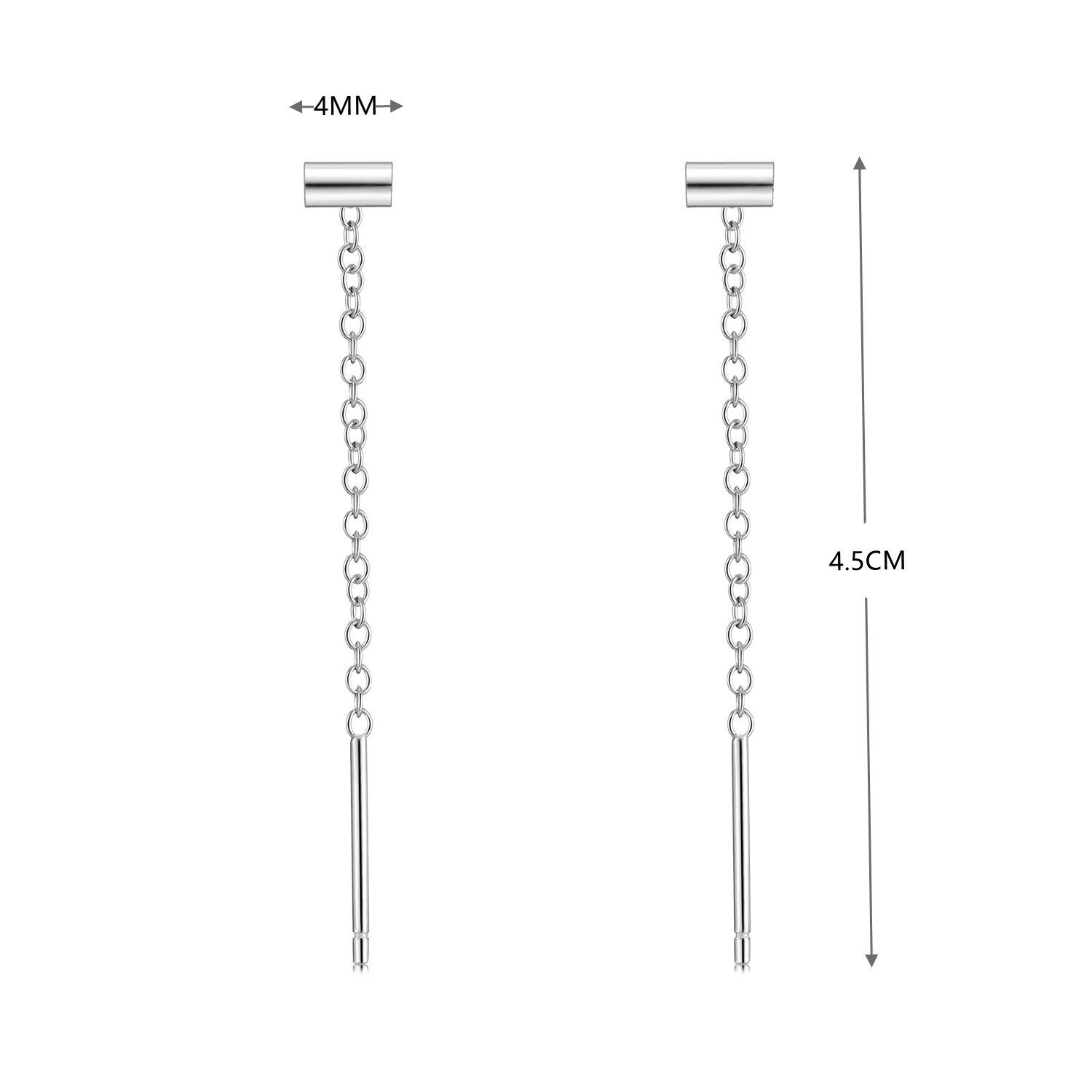 5g Weight 925 Sterling Silver Ear Needle Material Ear line Classification 1 Pair Quantity Holiday, Daily Occasion 925 Sterling Silver Material Geometric, Star, Heart Shape Pattern Women's Gender Casual, Simple Style Style 1 Pair 925 Sterling Silver Geometric Star Heart Shape Ear Line 4