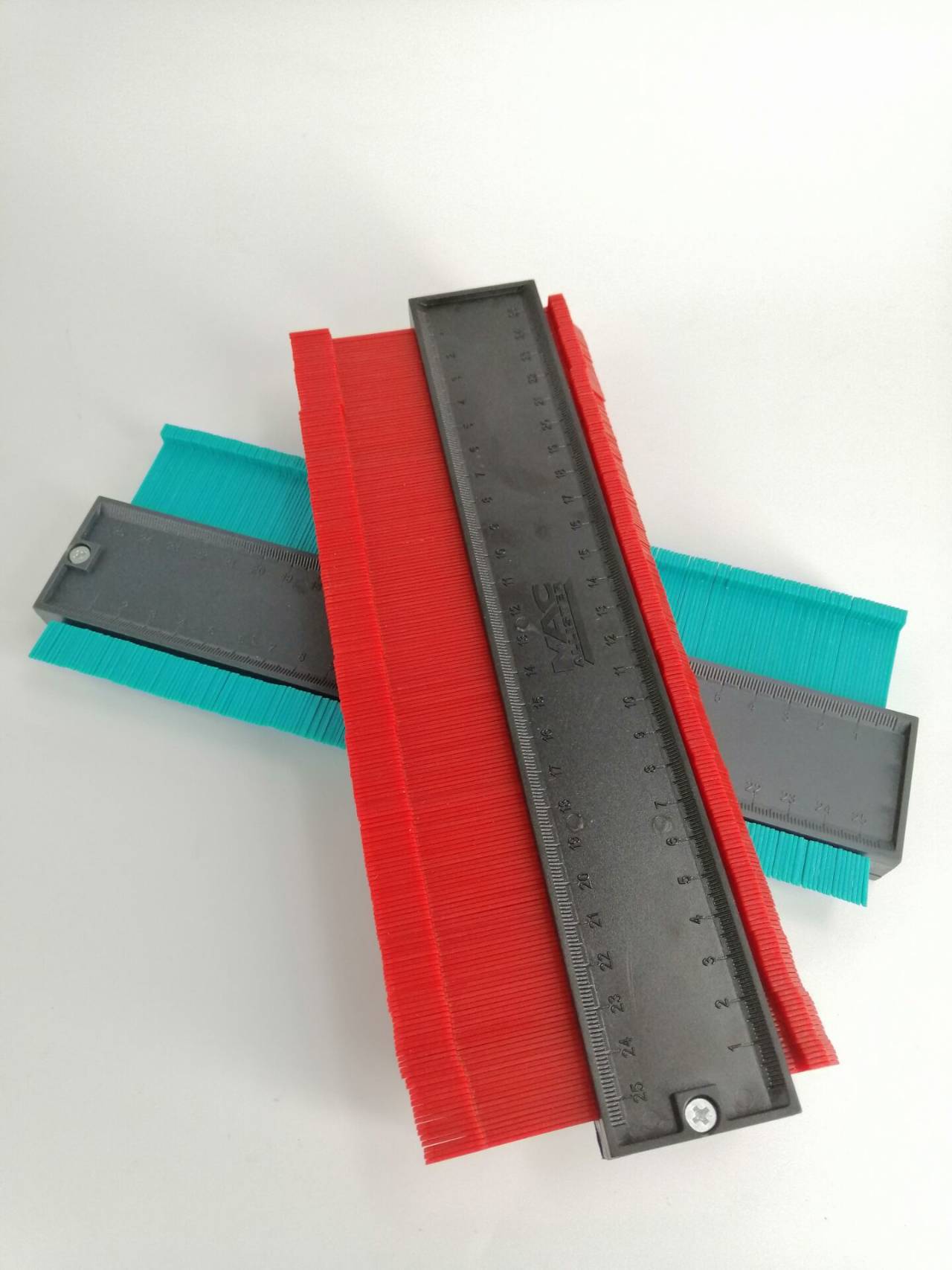 轮廓测量器行规仿形尺多功能木工工具不规则轮廓量规27cm长款