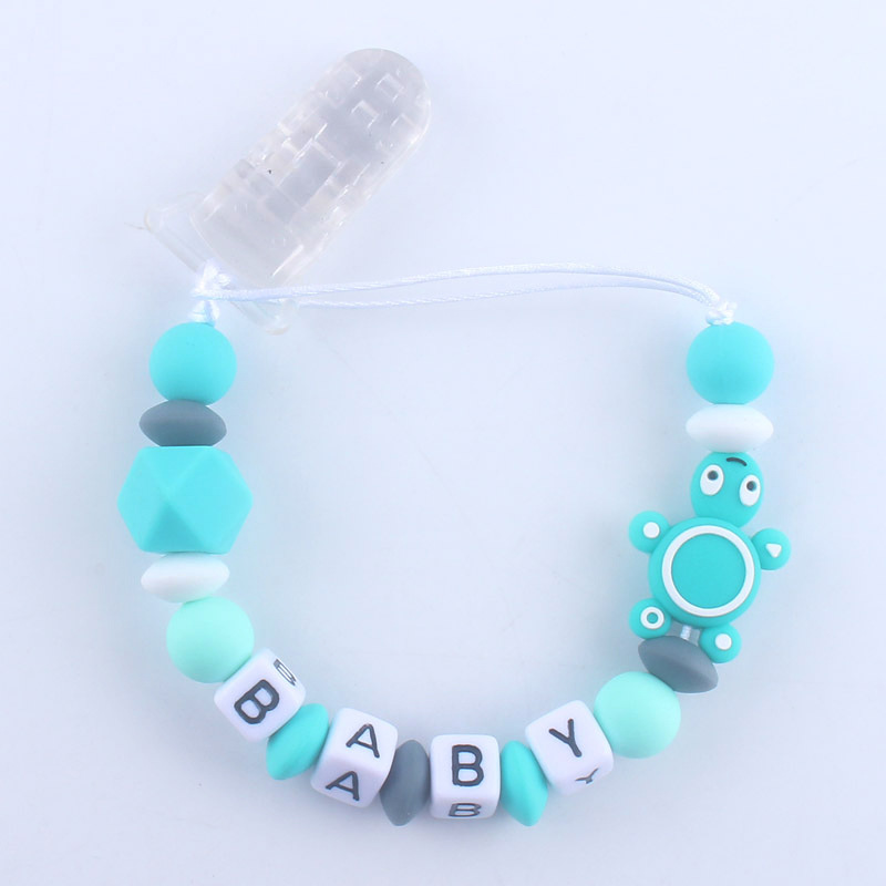 Cadena de chupete de silicona para bebés Amazon AliExpress nuevo clip de chupete suministros para bebés de comercio exterior cadena anti-caída