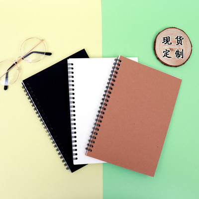 A5牛皮紙封面筆記本子B5線圈本定制辦公記事本學生練習本現貨批發