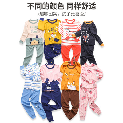 new pattern pure cotton Autumn and winter children Thermal Underwear suit Cartoon kids pajamas lovely Home Air conditioning service Cotton jersey