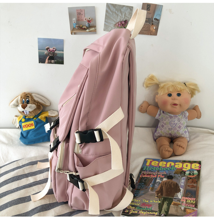 Neue Koreanische Kontrastfarbe Rucksack Mit Großer Kapazität Großhandel Nihaojewelry display picture 5