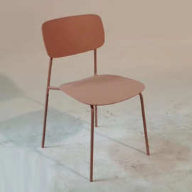 北欧铁艺餐椅家用休闲咖啡厅桌椅创意靠背凳现代简约奶茶店洽谈椅