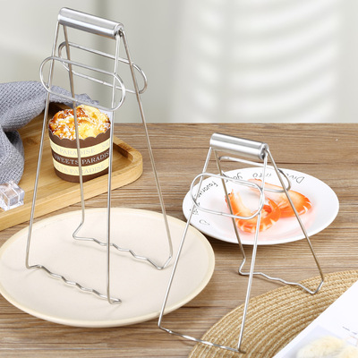 现货防滑不锈钢夹盘器 厨房隔热夹取碗夹碟器装盘夹提盘提碗器|ru