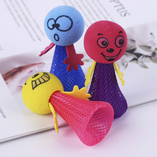 Children's toys bouncing elf spring man bouncing villain jumping man luminous toy kindergarten small gifts wholesale