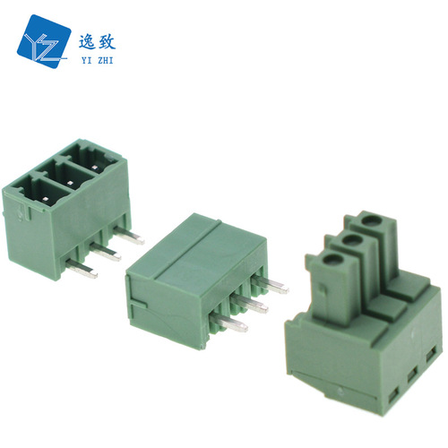 Terminal block KF15EDG 3.5mm plug-in 2-16P straight/curved pin PCB connector green