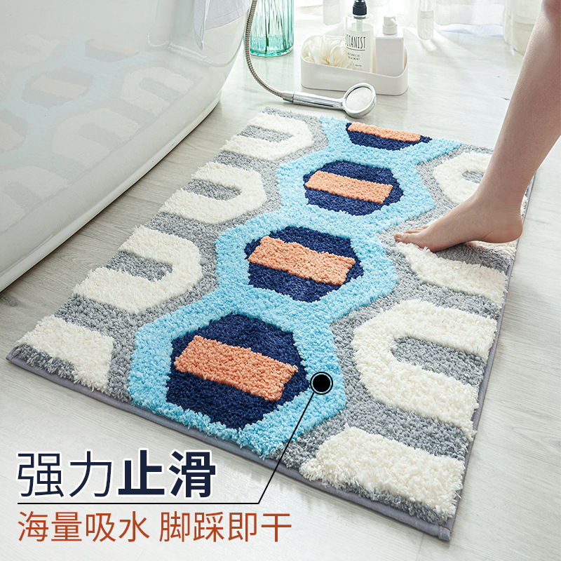 浴室吸水地垫卫生间门口防滑脚垫洗手间卫浴厕所家用垫子进门门垫
