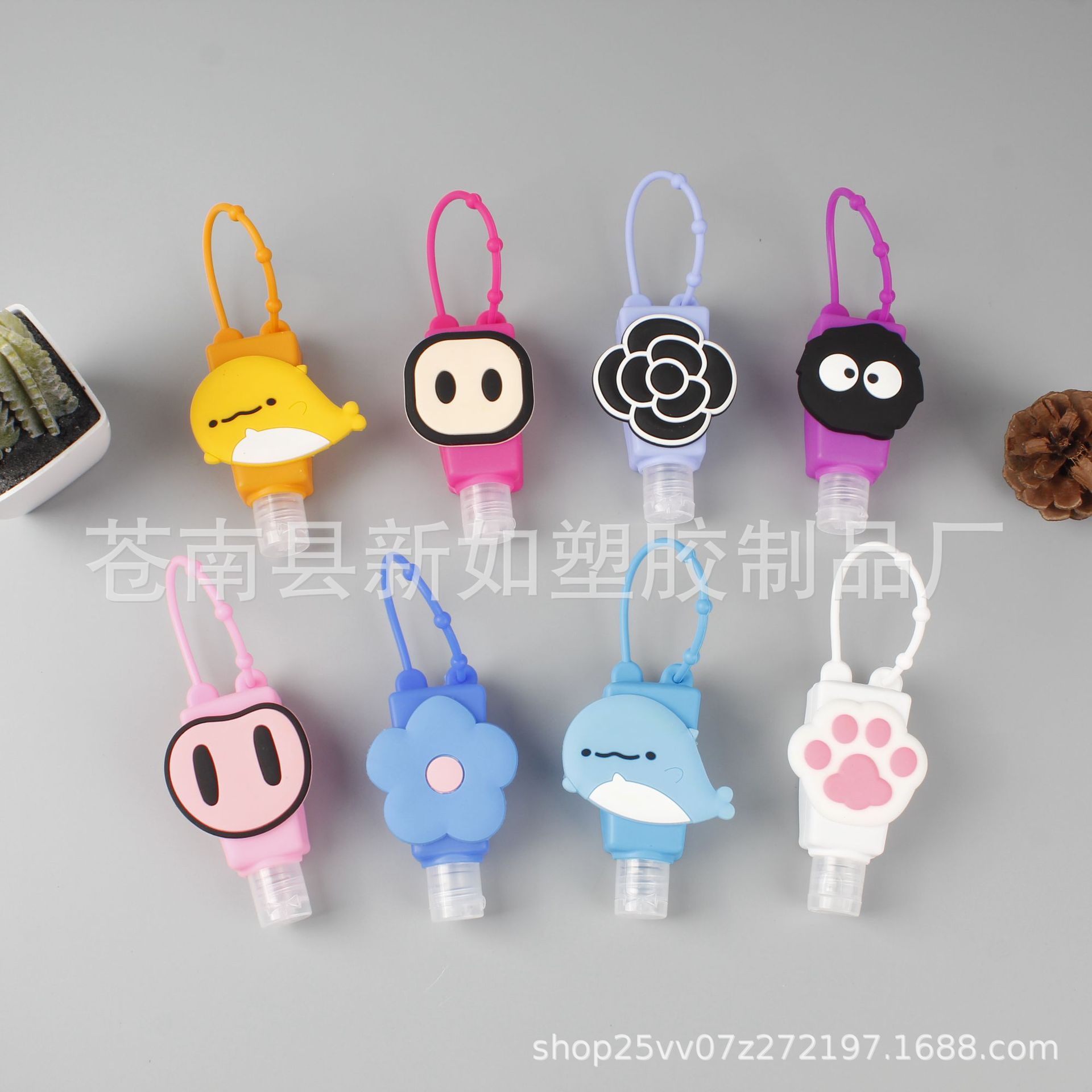 cartoon hand sanitizer PVC from soft rubber