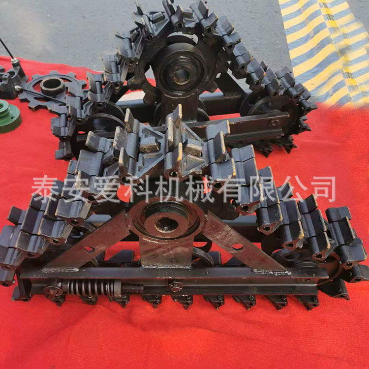 湖南适用手扶拖拉机履带轮爬行链轨轮防打滑轮抓地轮雨雪天防滑轮