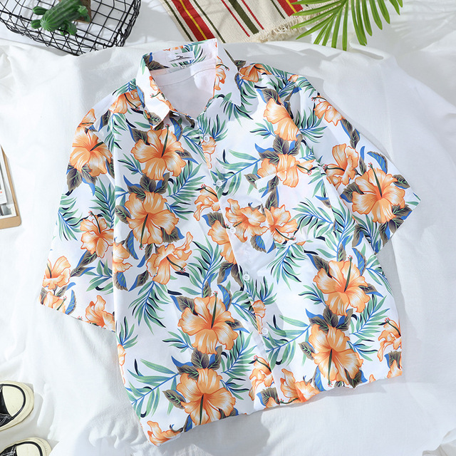 Casual Short Sleeve Floral Shirt New Beach shirt