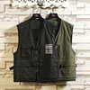 American style Function tactics Vest Spring Sleeveless vest coat ins Teenagers solar system work clothes Vest