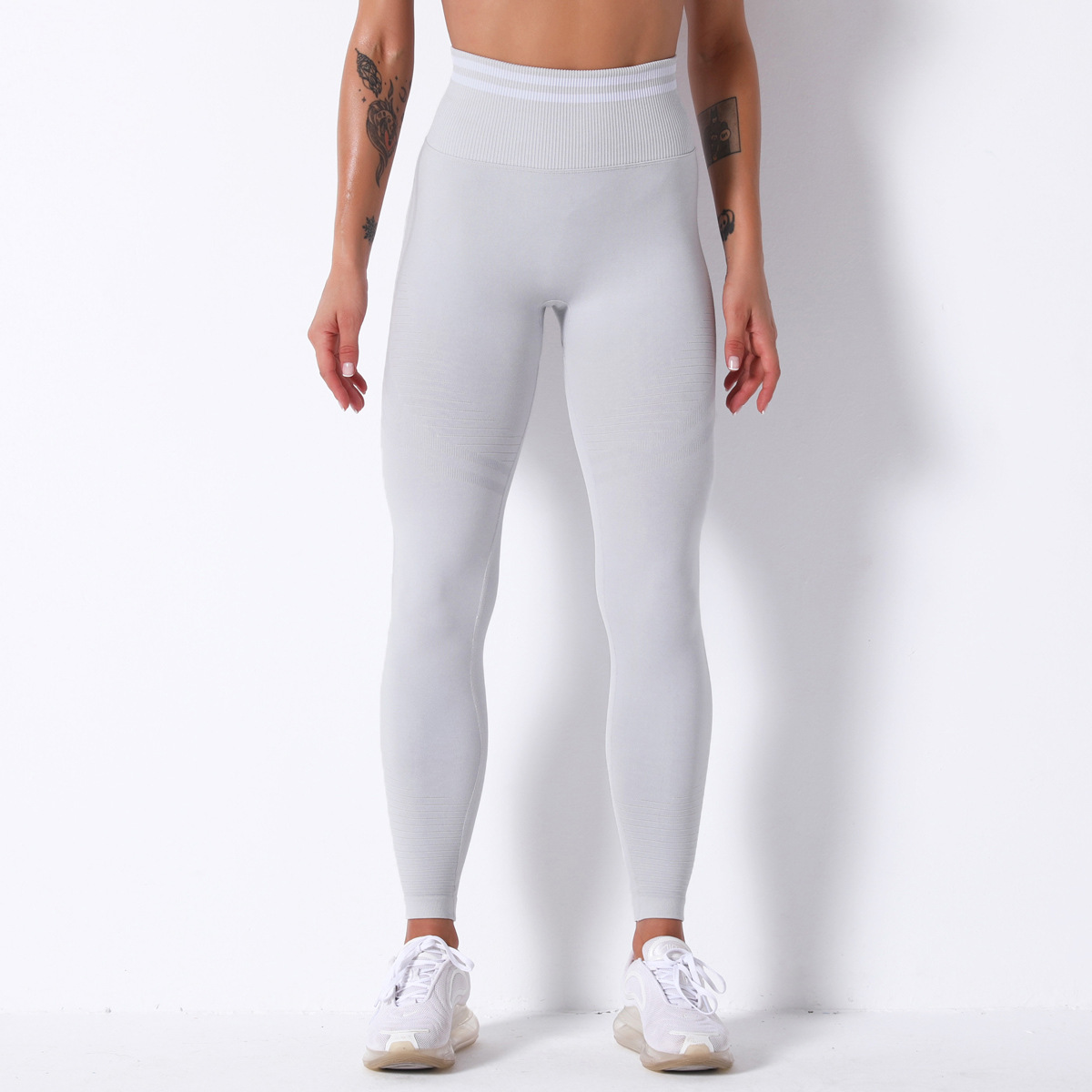 Hip-Lifting High-Waisted Elastic Tight-Fitting Bodybuilding Sports Pants NSNS10725