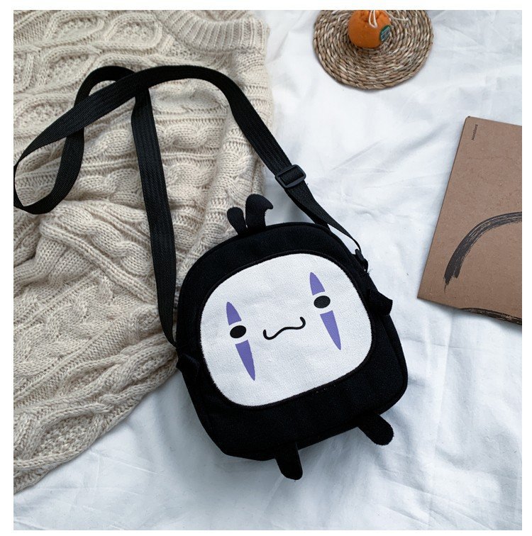 162g Weight Canvas Lining Material Zipper Closure Type Single Shoulder Strap Strap Type Crossbody Bag Bags Type Casual, Shopping Occasion Canvas Material Cartoon Pattern All Seasons Season Women's Gender Cute Style Medium Size Women's Medium Canvas Cartoon Cute Zipper Crossbody Bag 11