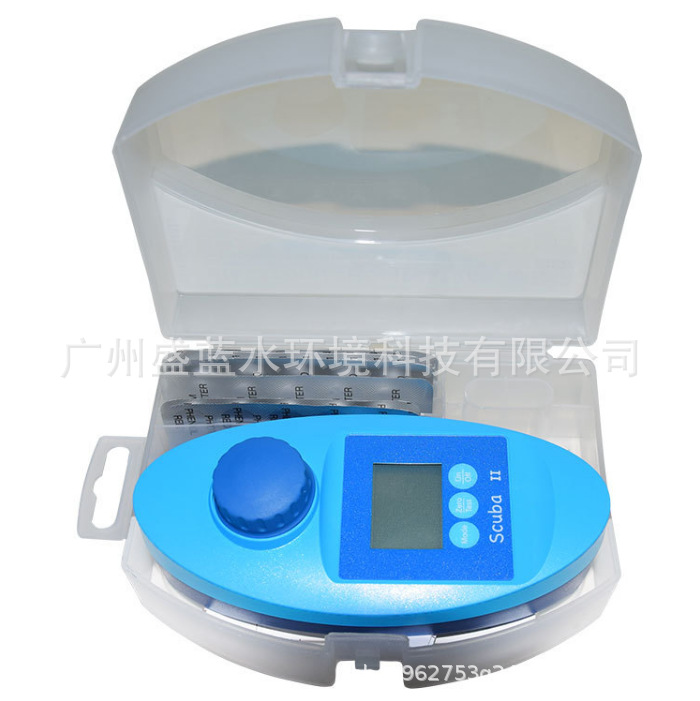 Scubdll rovibon analizador de calidad del agua detector de calidad del agua detección de cloro residual valor de pH caja de prueba de agua de mano CYA