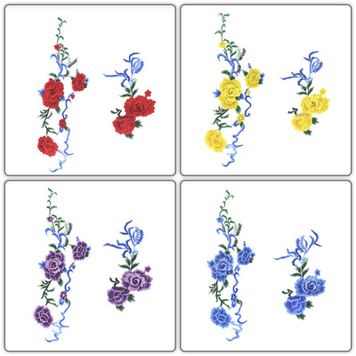 大号刺绣立体玫瑰花布贴百搭舞蹈服旗袍装饰补丁贴diy服装辅料花|ru