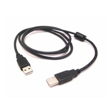1.5米USB公对公对拷线  2.0 USB数据线A/A 高速带磁环 黑色铜芯