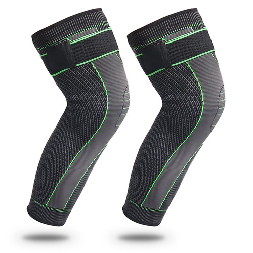Wholesale Knit Nylon Sports Knee Sleeves with Extended Breathable Protection for Thighs and Calves - Basketball, Running, Football, Hiking, and Warmth-Insulating Knee Sleeves
