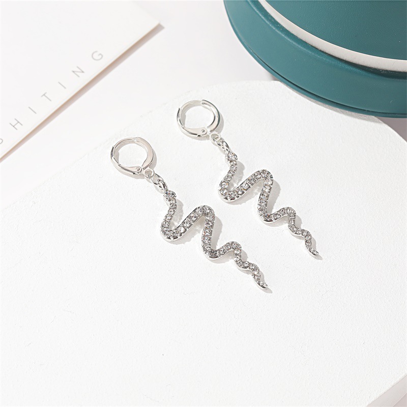 Fashion Style Fashion Waves Plating Alloy Artificial Gemstones Drop Earrings