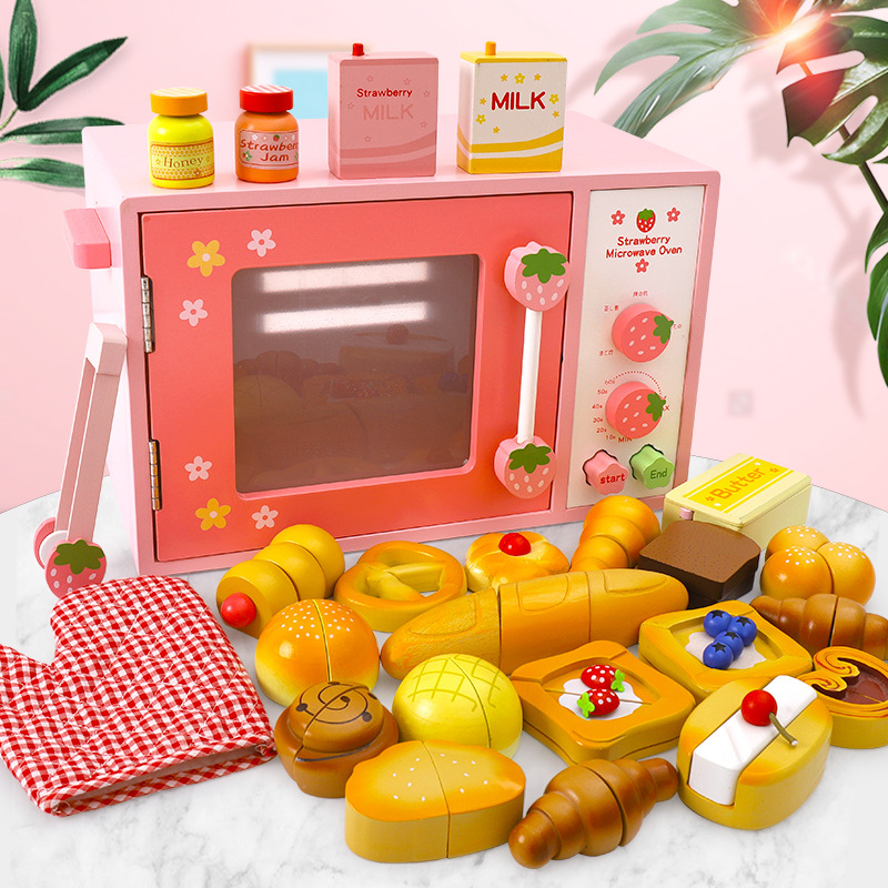 儿童仿真厨房套装出口品牌女孩生日礼物宝宝木质切切乐过家家玩具|ms