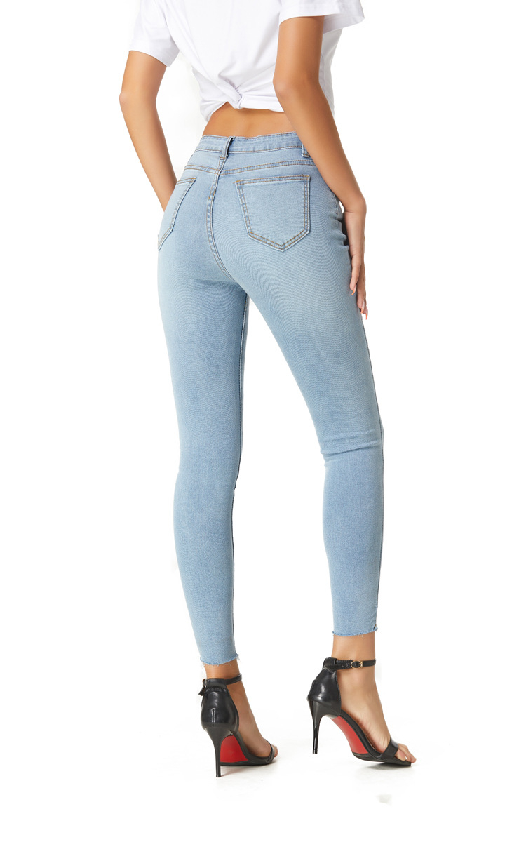 pantalones de tubo elásticos delgados para mujer NSSY9183