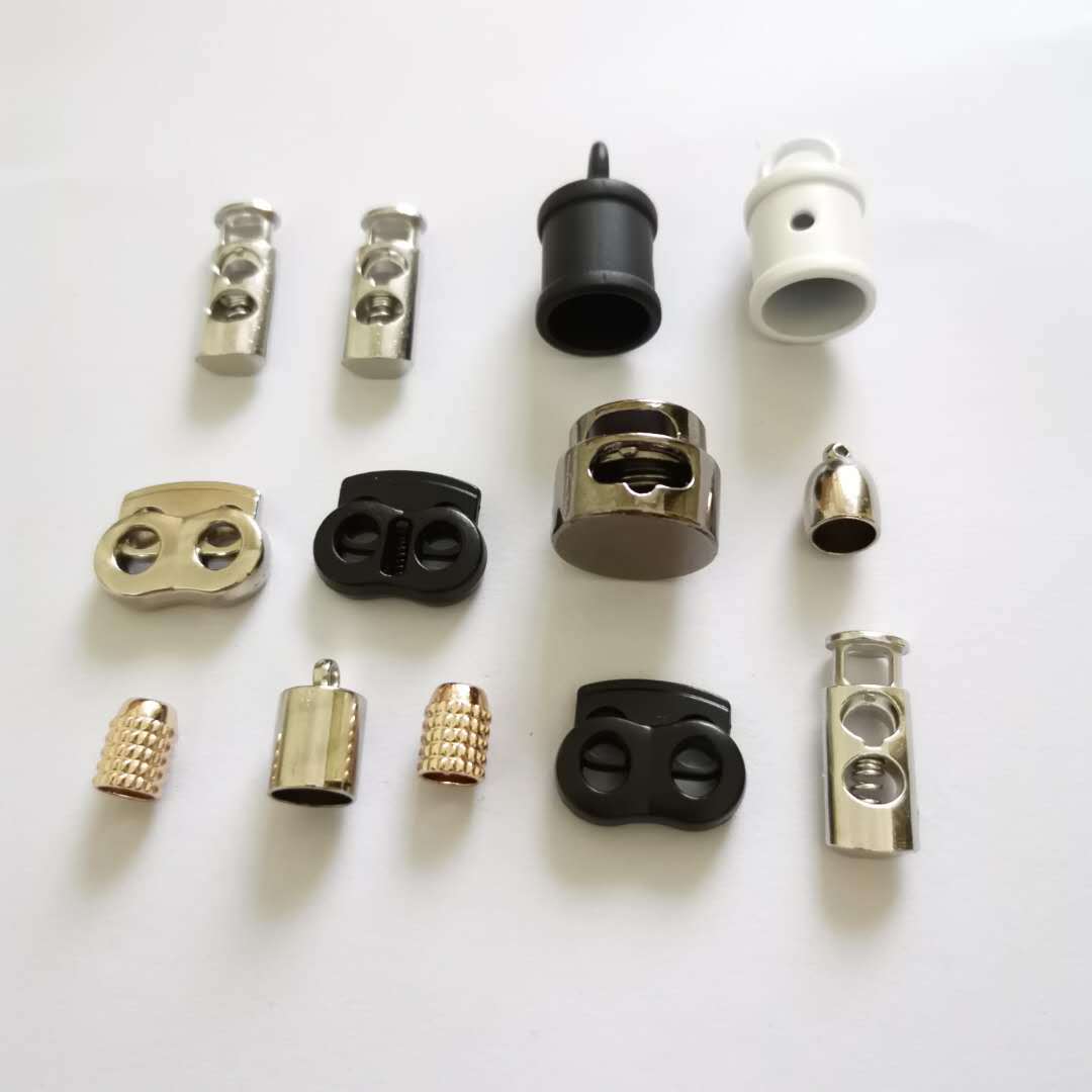 （工厂店）直销高端金属弹簧扣 可出口单双孔绳子调节卡扣