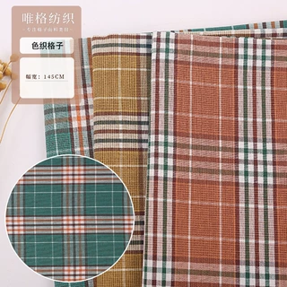 全棉色织格子布 格子衬衫面料 当季清新韩版格子服装裤子裙子面料