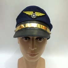 cosplay空軍飛行員帽飛機長官帽子義烏外貿出口各類軍人外銷帽子
