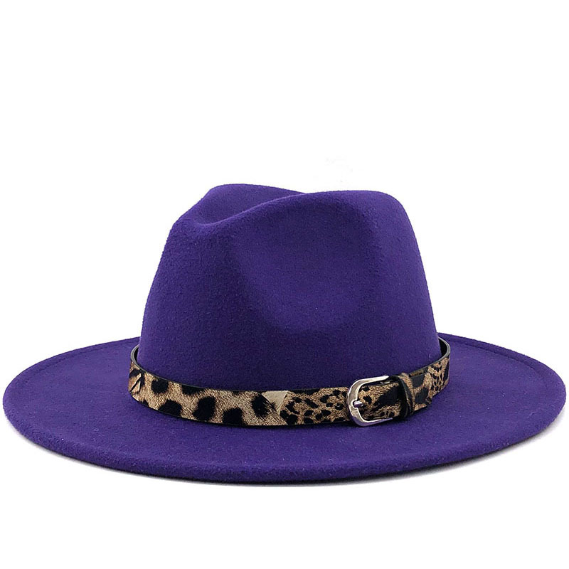 Fashion leopard belt woolen jazz hat wholesale Nihaojewelrypicture20
