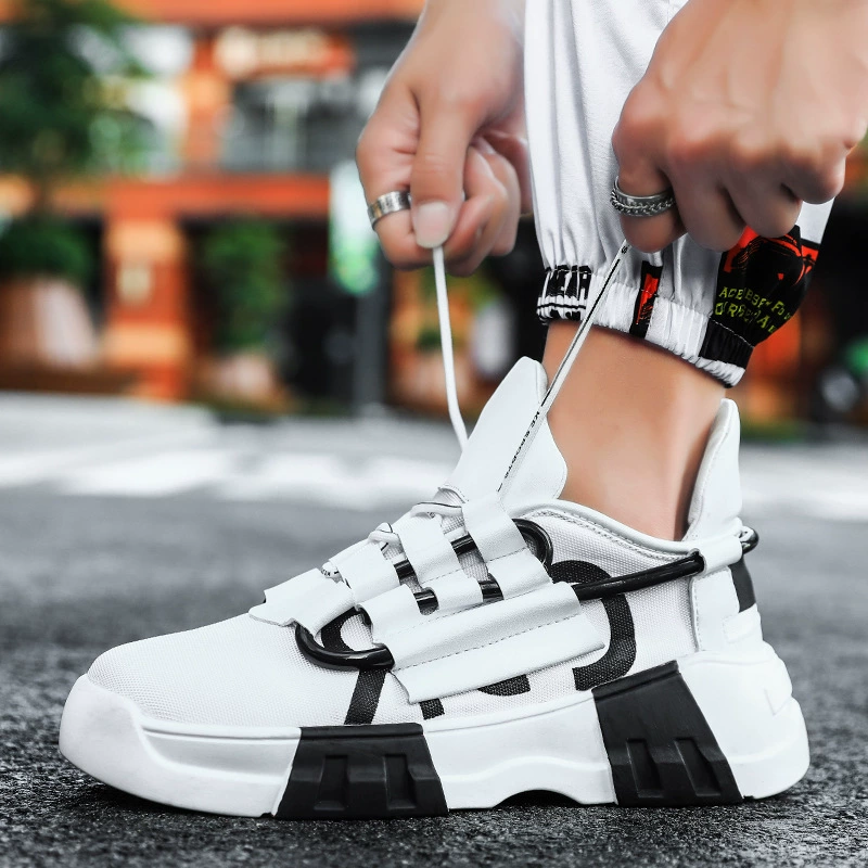 Осенняя увеличенная обувь Torre на толстой подошве с трансграничными пожеланиями, сетчатая мужская обувь, спортивная повседневная обувь, модная мужская обувь на уличном шоу
