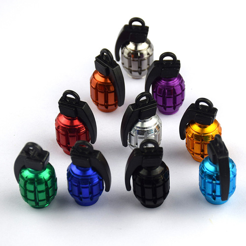 Car/Motorcycle CZC-004 Grenade Valve Nipple Cover, Colorful Aluminum Alloy Dust Cover
