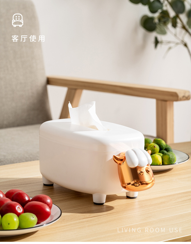 新款牛羊手机架卡通创意纸巾盒