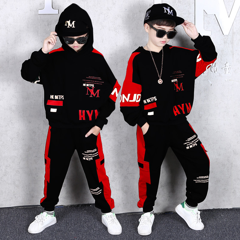 Toamna 2023 Nou Set de două piese pentru băieți, ediție coreeană, stil occidental, cu pulovere sport, pentru copii, de la mijlocul până la băieți mari_voghion.com