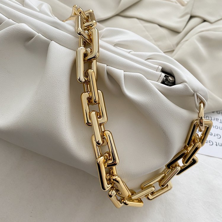 270g Weight Lock clasp Closure Type Single Shoulder Strap Strap Type Underarm Bag Bags Type Casual, Shopping Occasion Pu Leather Material Solid Color Pattern All Seasons Season Women's Gender Streetwear Style Medium Size Women's Medium Pu Leather Solid Color Streetwear Cloud Shape Lock Clasp Underarm Bag 20