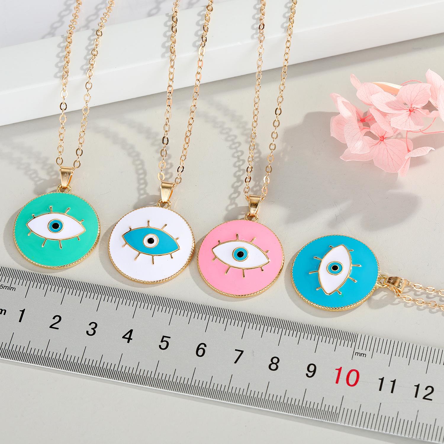 fashion jewelry Turkish blue eyes pendant necklace personality drop oil eyes necklace ladies accesso