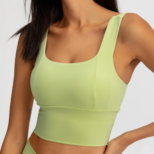Women's sports bra shock-proof running push-up shaping high-intensity fitness bra outer wear yoga clothing vest