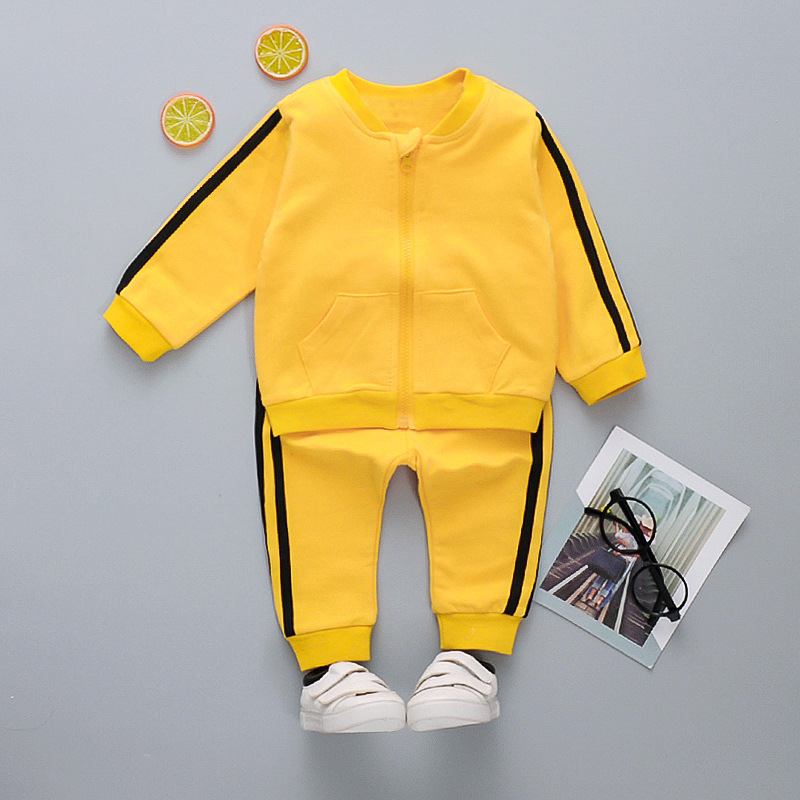 Cotton Fabric Type Pants Sets Sets Type Casual Solid Color Cotton Boys Clothing Sets