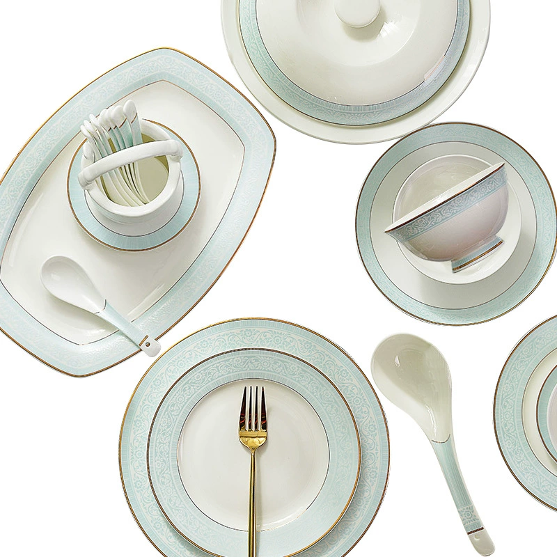 Tableware, set, ceramic gift box, simple and elegant design, European style