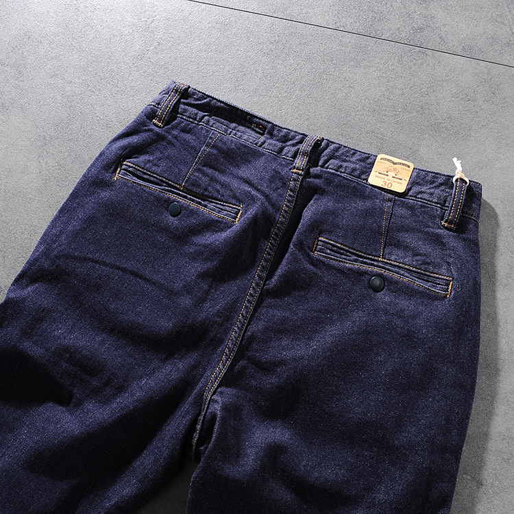 D. STRANIK autumn/winter American heavy texture blue dyed men's jeans young men's trousers DS1275 23